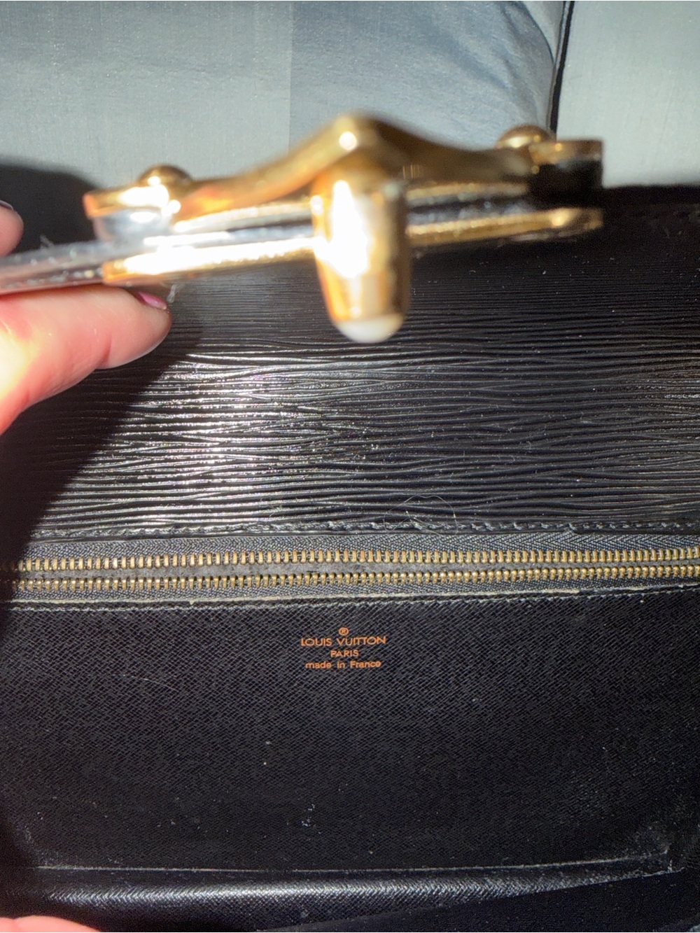 Louis Vuitton Black Epi Leather Envelope Clutch with Gold Hardware - Picture 3 of 3